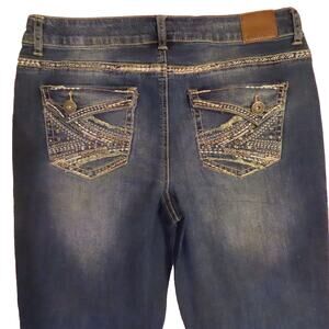 Maurices Denim Boot Bootcut Embellished Jeans Size 11/12 Reg Regular